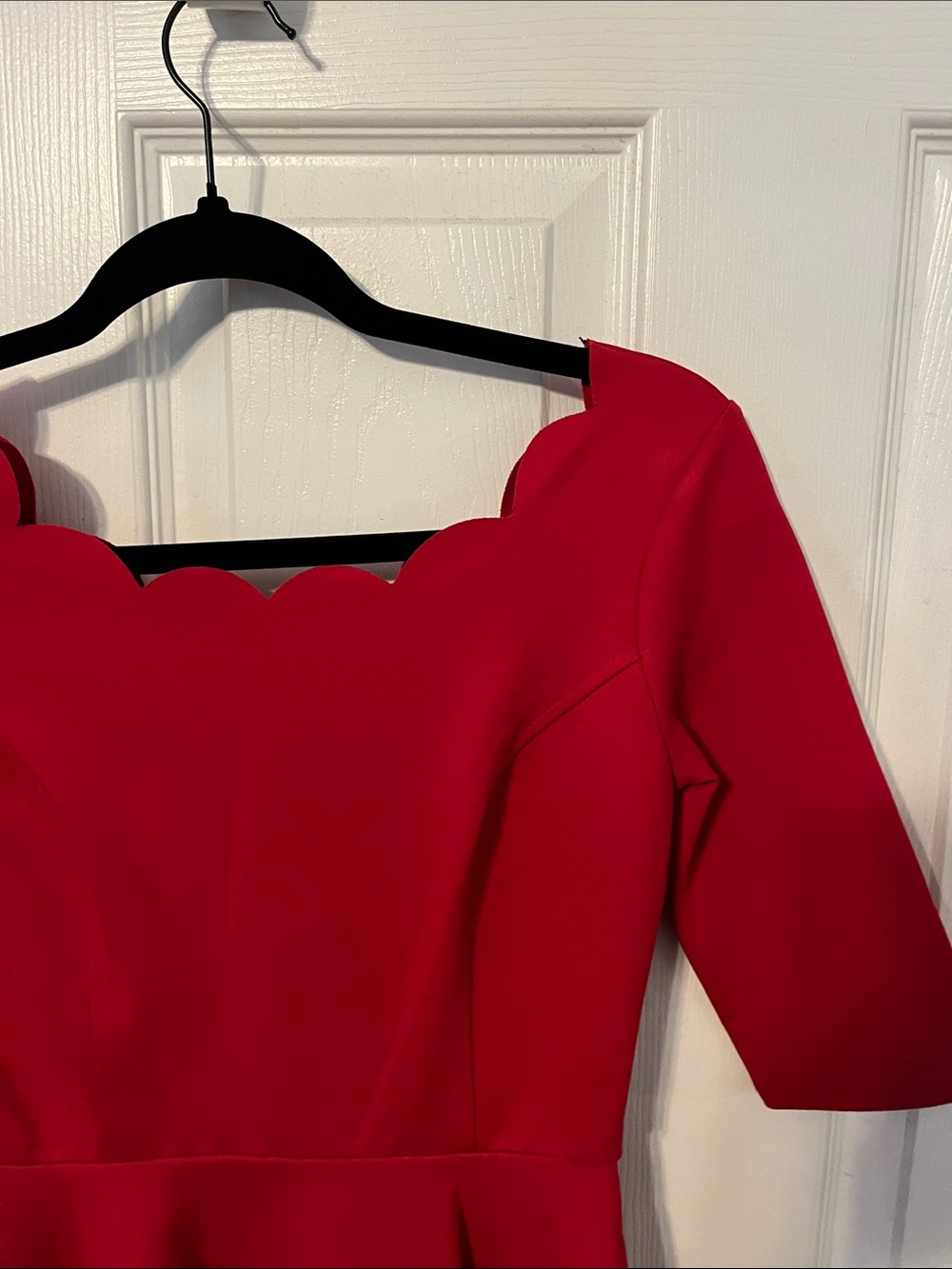 Lulus Tip The Scallop Red Fit & Flare Skater Dress - Picture 10 of 13
